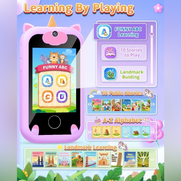 Girls Age 6-8 Smart Phone (Purple) - Picture 5 of 10